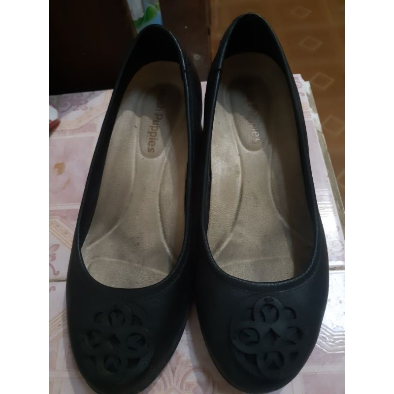 preloved sepatu kerja wedges warna hitam uk. 36