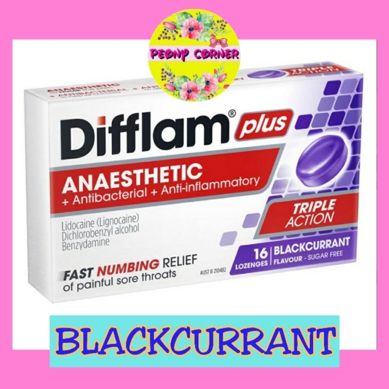 Difflam Plus Anaesthetic Blackcurrant