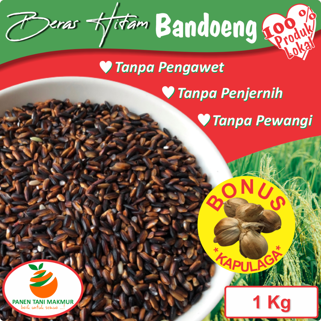 

Beras Hitam Kesehatan Panen Tani Makmur Bandoeng - Bandung 1Kg