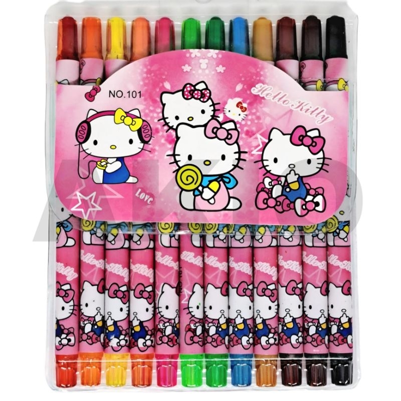 

Crayon Putar Panjang Karakter HELLO KITTY PN 101 12 Warna Rolling Twist Krayon