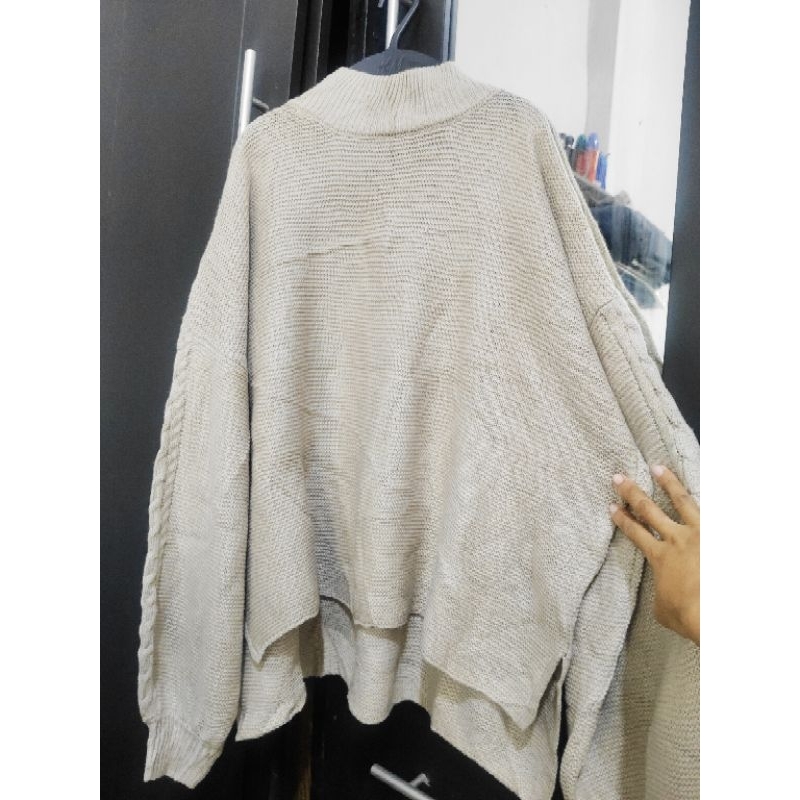 sweater balon knit turtleneck