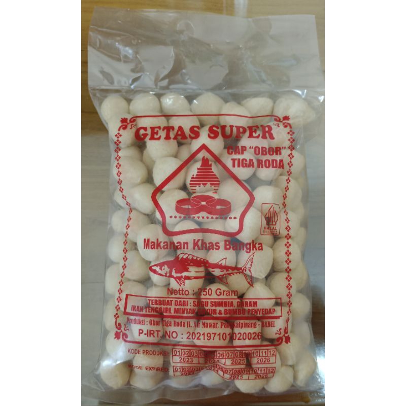 

kerupuk getas super cap obor asli bangka (halal)