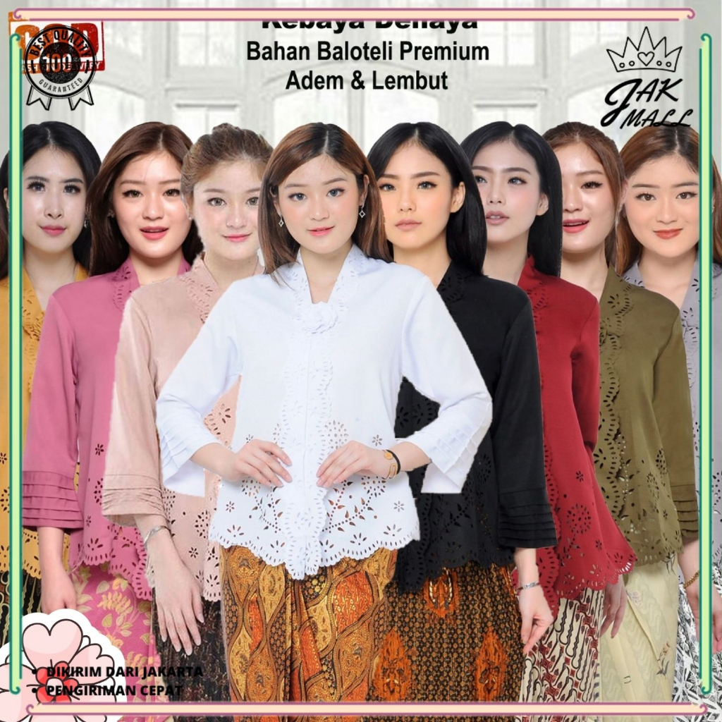 Atasan Kebaya Encim Modern Aneka Warna Kebaya Akad Nikah Mewah / Kebaya Wisuda Elegan Terbaru / Kebaya Kondangan Kekinian Denaya / Kebaya Jumbo Cantik JM