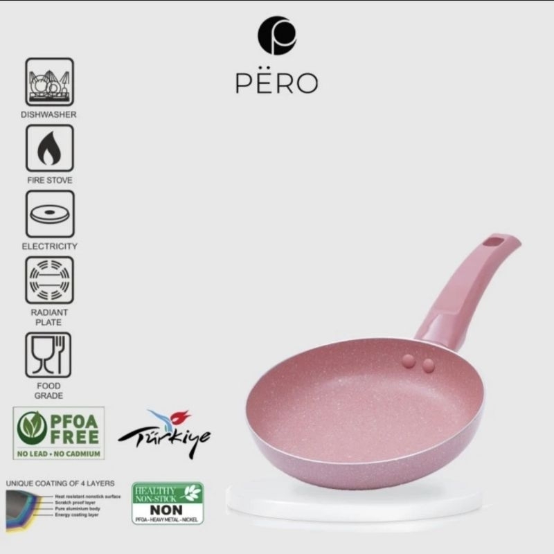PROMO Pero Fry Pan Granit 18CM Wajan Penggorengan Anti Lengket