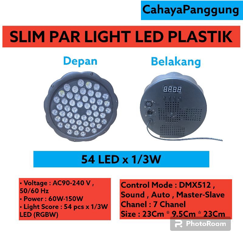 Slim Par Light Led 54