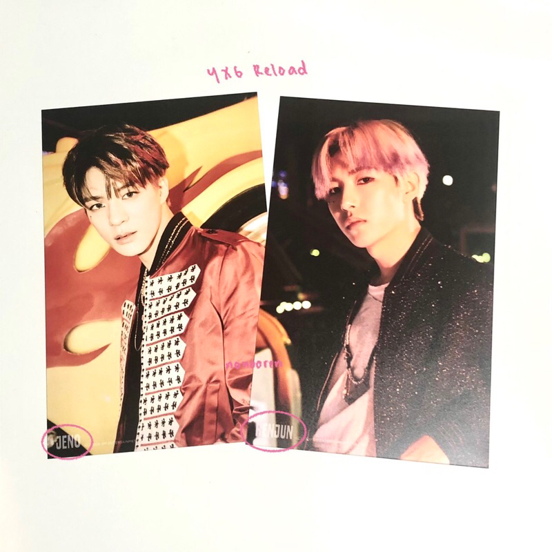 jeno renjun nct dream photoset 4x6 reload ridin rollin official md