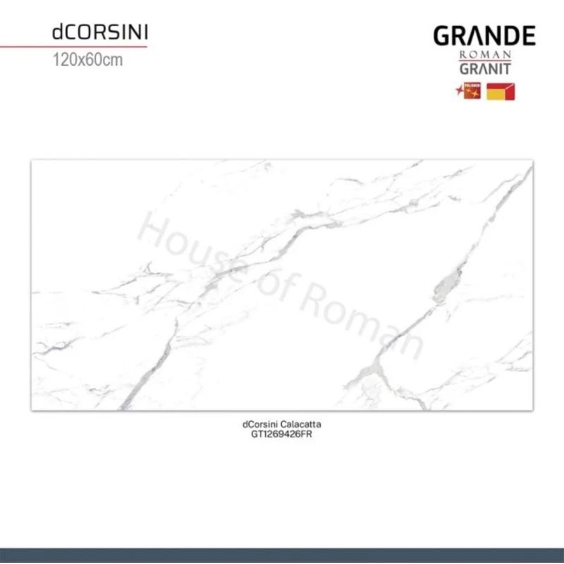 Roman Granit Grande 120x60 GT1269426FR dCorsini Calacatta granit grande granit top table granit motif marmer granit besar granit putih marmer granit murah jakarta