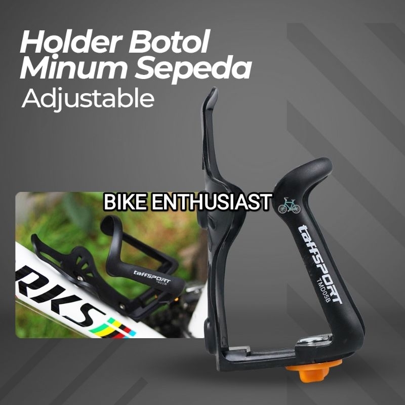 TMD05B TAFFSPORT Holder botol minum sepeda adjustable mtb fixie seli roadbike wadah minum sepeda