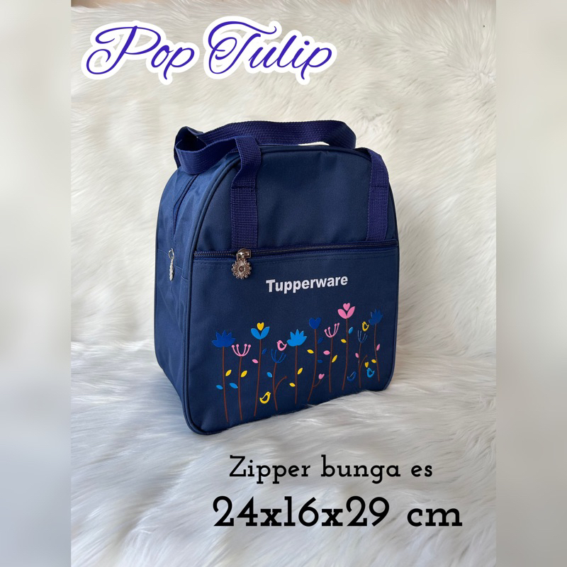 Tas bekal Pop Tulip Tupperware (resleting bunga es)