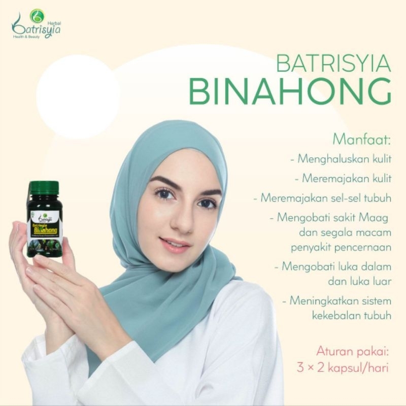Batrisyia Binahong 30 Kapsul Ekstrak Daun Binahong Untuk Kesehatan dan  Merawat Kecantikan dari dala