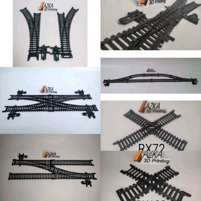 Aneka Rel Wesel Rel Silang Wesel Stasiun Wesel Inggris Wesel N 3D Print untuk Rel Railking - PRE ORD