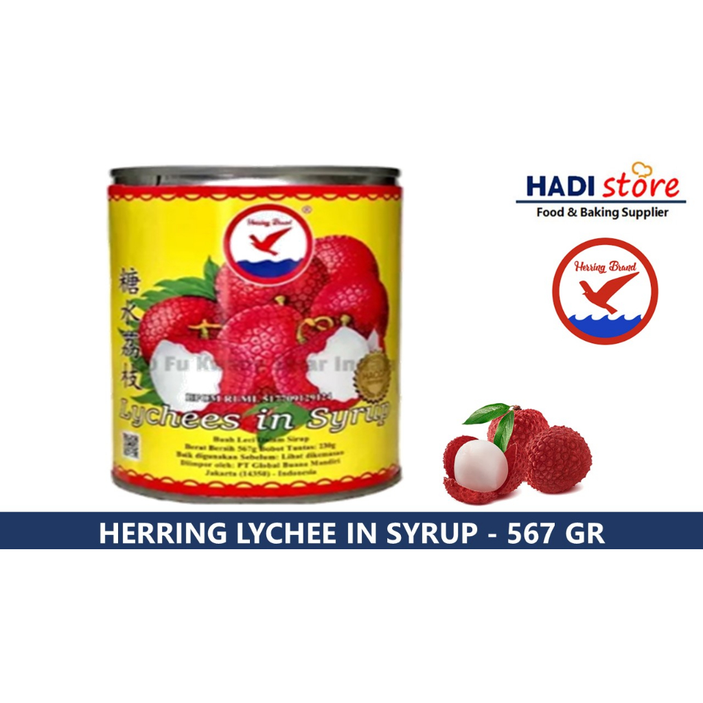 

LE HERRING BRAND LYCHEE IN SYRUP / HERING BUAH LECI KALENG - 567 GR