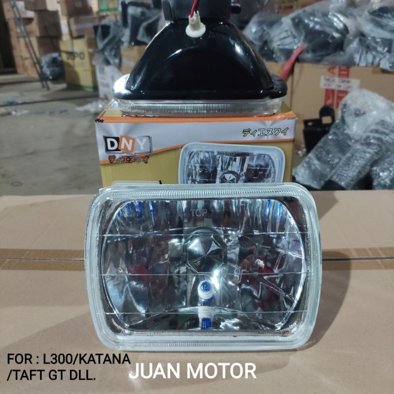 REFLEKTOR H4/HEAD LAMP/LAMPU DEPAN KOTAK 7 INCHI KRISTAL