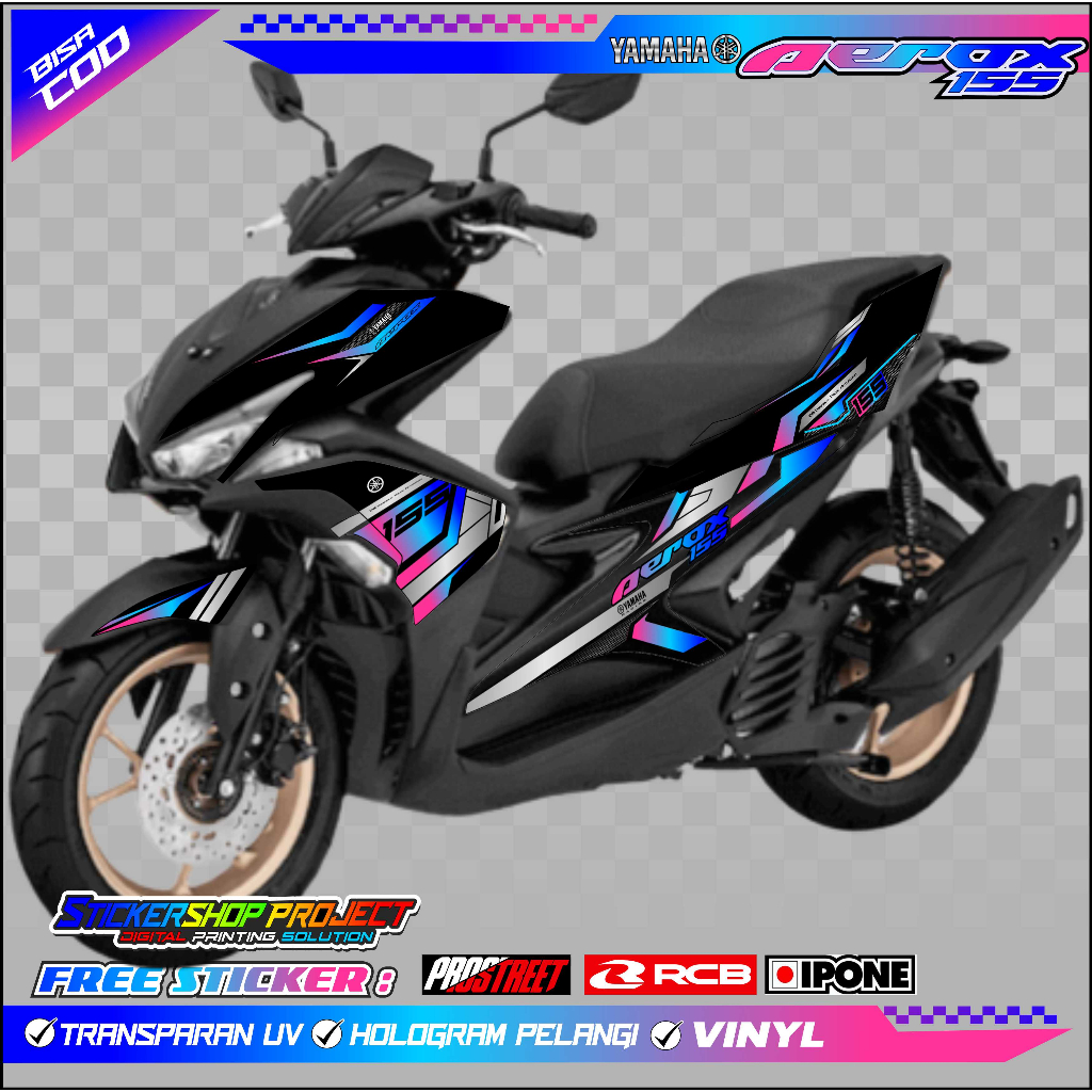 STRIPING VARIASI MOTOR YAMAHA AEROX 155 OLD / STICKER LIST MOTOR AEROX 155 LAMA
