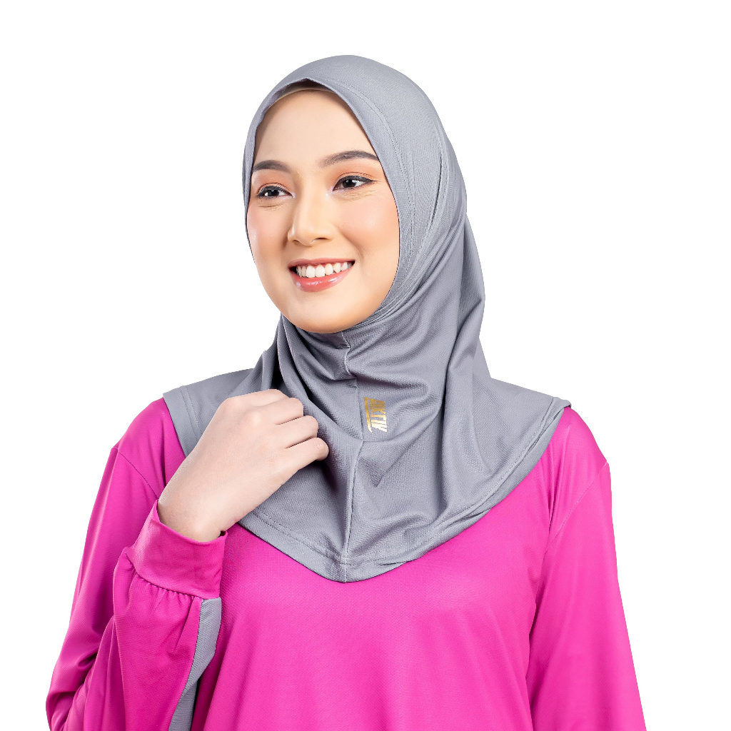 Arktiv Confident Alpha Hijab Grey Non Lace x Nycta Gina
