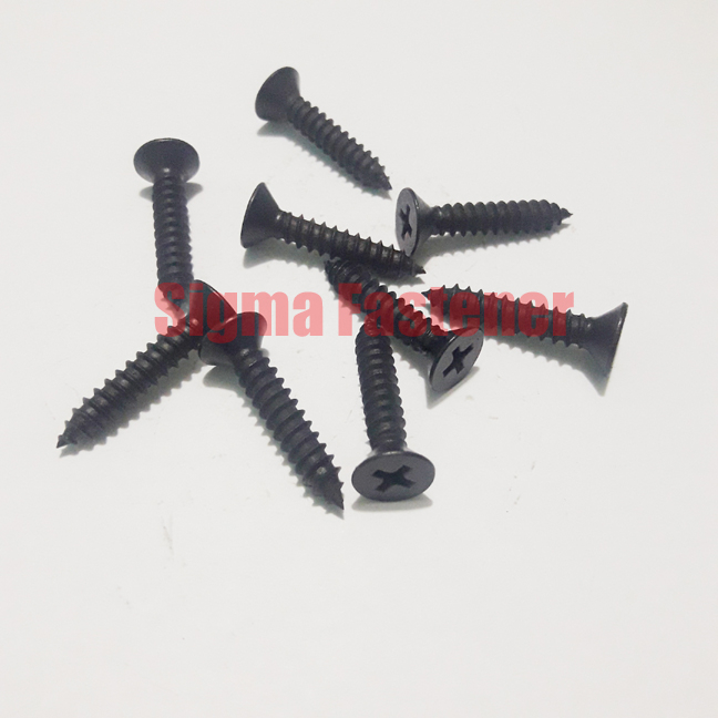 Sekrup FH+ Hitam 12x3/4"