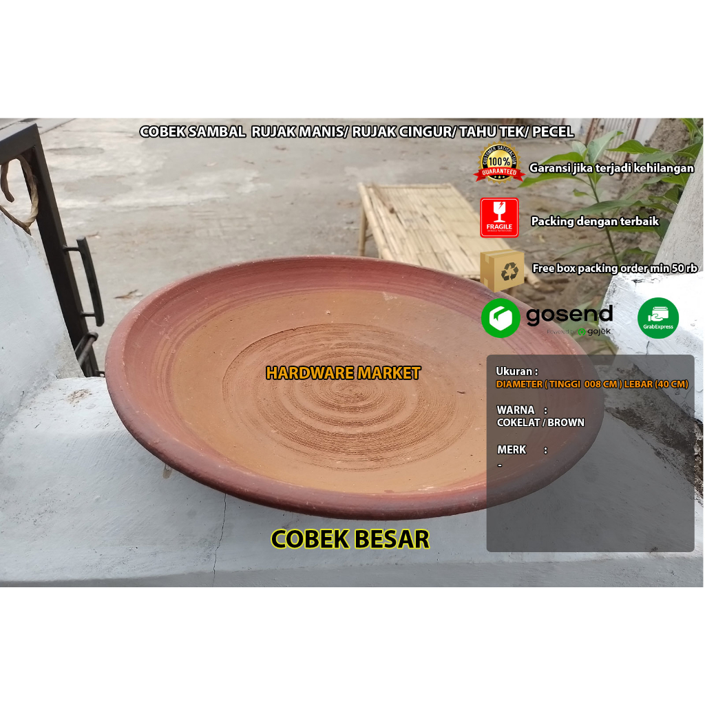cobek ulekan tanah liat rujak tahutek rujakmanis sambal jumbo