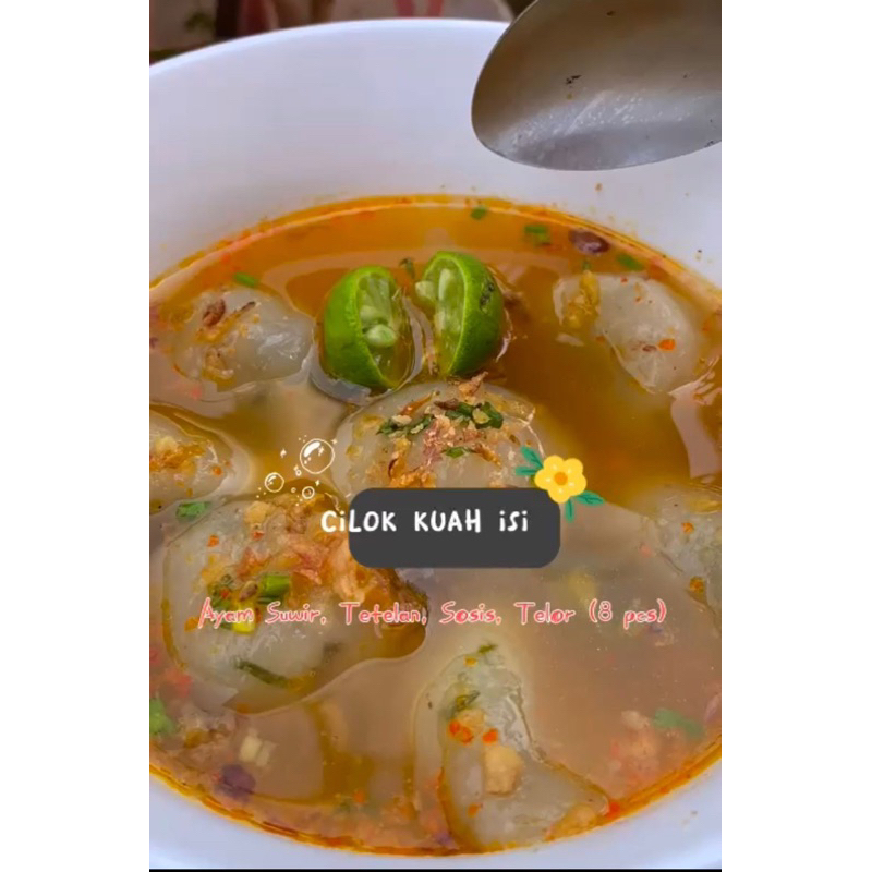 

Cilok goang kuah pedas