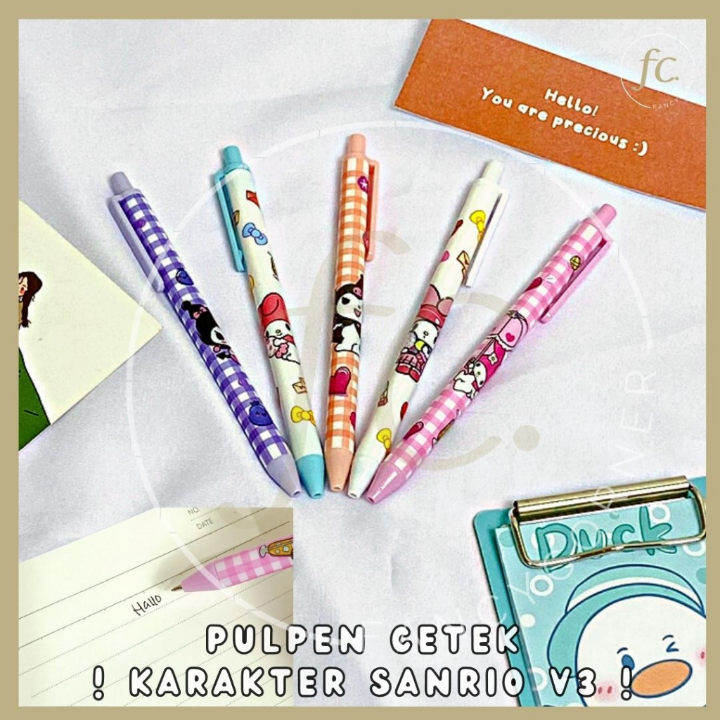 

Pen / Pulpen Cetek Gel Tinta Hitam / Bolpen Mekanik Motif Kartun Jepang Kucing Sanrio V3 Hello Kitty My Melody Cinnamoroll Little Twin Star Harga Grosir Ready COD