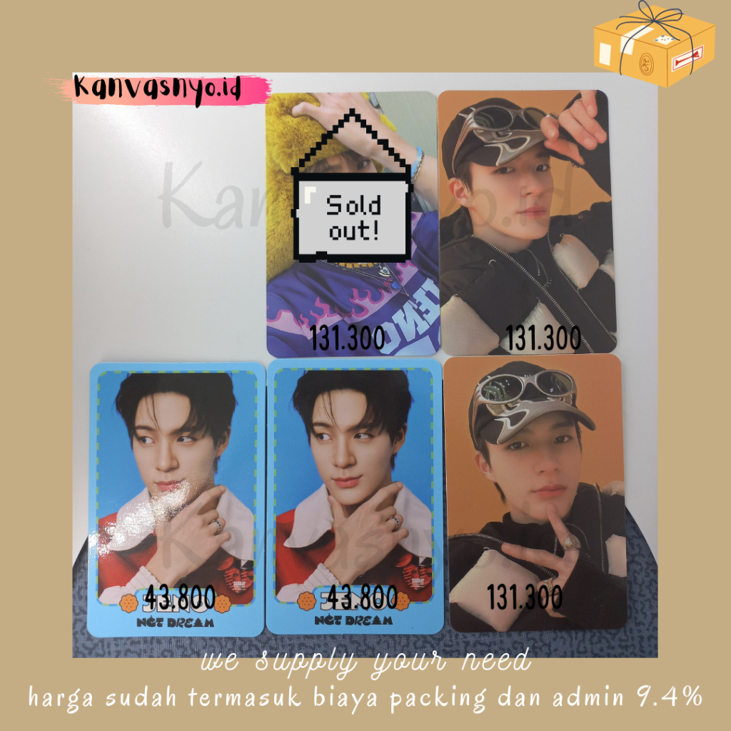Photocard Official Jeno NCT Dream Trading Card Candy A B, Konsep dan Selca PC