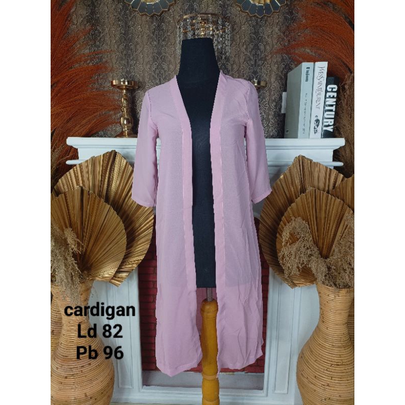 cardigan hitam/cardigan pink