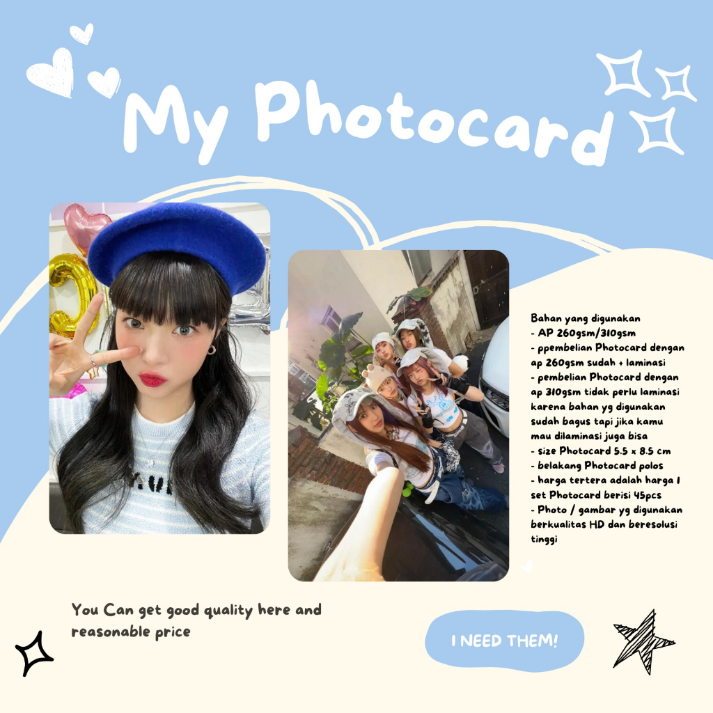 PHOTOCARD CUSTOM KPOP/NON KPOP