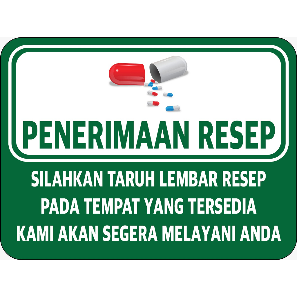 

STIKER VINYL PENERIMAAN RESEP