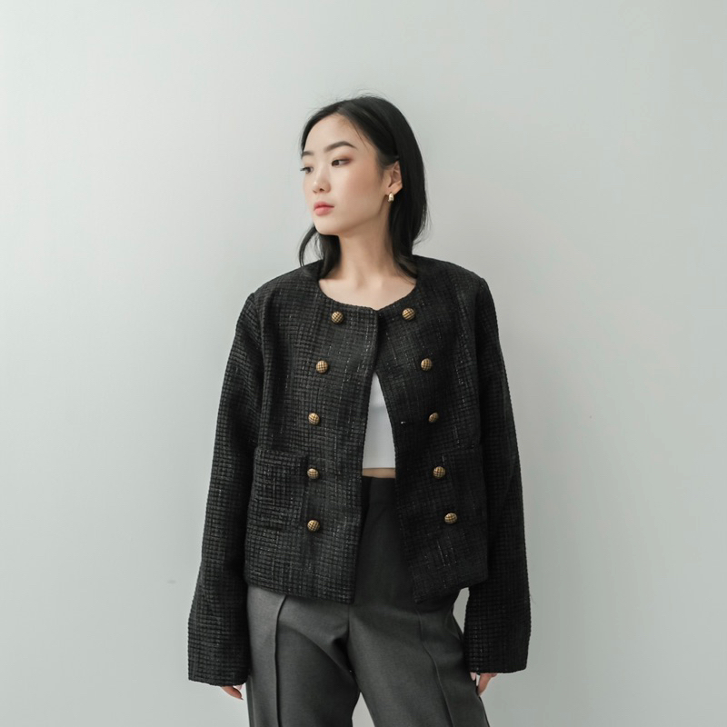 HUGO BLAZER / BLAZER TWEED / Korean style blazer / Premium tweed blazer