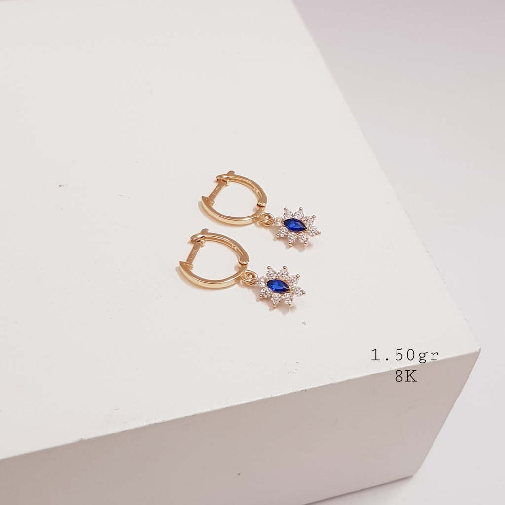 Anting ring japet emas 8K