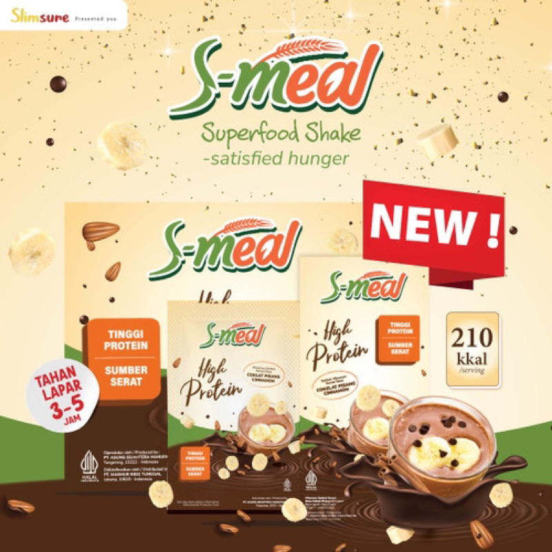 

PROMO !! S Meal Chocolate Banana Cinnamon - Super Food Shake | High Protein Meal Replacement| Tinggi Serat| Minuman Tinggi Protein| Healthy Meal