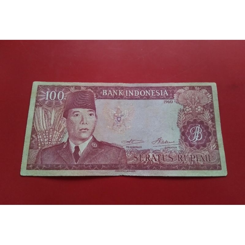 Uang Kertas Kuno 100 rupiah seri Bapak Soekarno