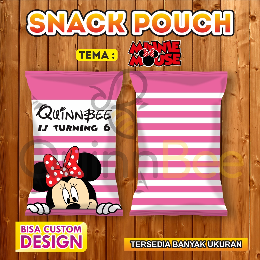 

Snack Pouch Jumbo|Pouch Ultah|Kemasan Snack Ulang Tahun|Birthday Snack Pouch (Gratis Design) - DISNEY - MIINNIE MOUSE