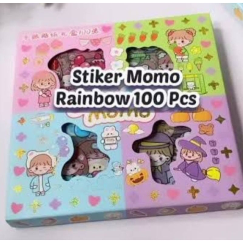 

Stiker Momo Rainbow 4 Warna 1Box 100 Lembar