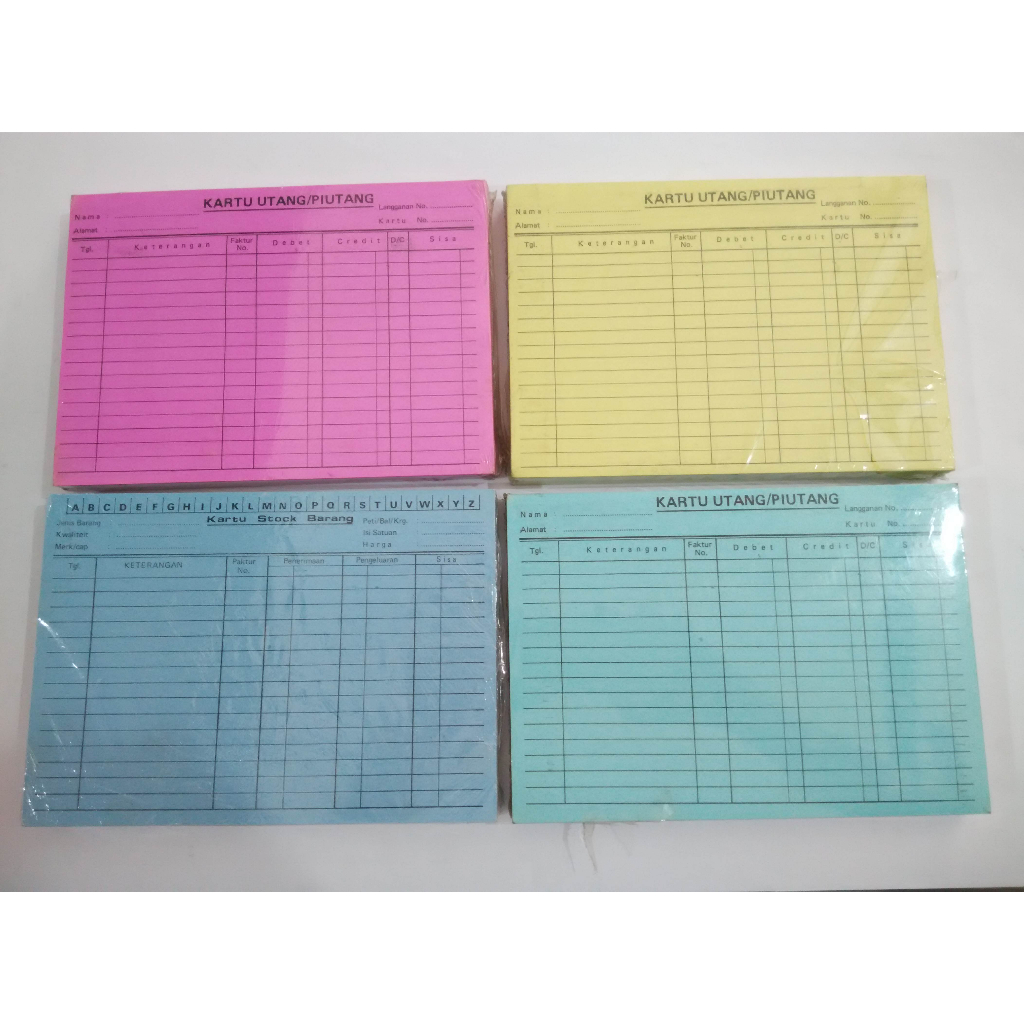 

Kartu Hutang Piutang 1/2 Folio Tidur