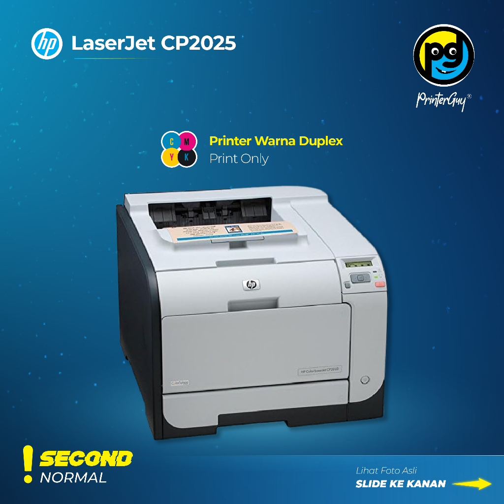 Printer Warna HP LASERJET CP2025 - cetak sticker brosur undangan - bolak balik otomatis