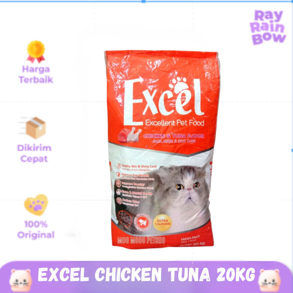 Makanan Kucing Excel 20 kg / Dry Food Karungan Murah 20kg sak