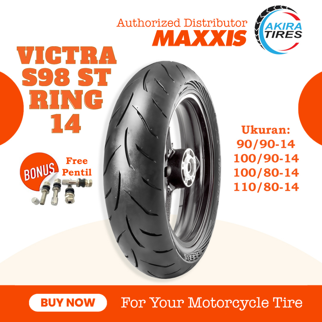 [READY COD] BAN MOTOR TUBELESS MAXXIS VICTRA S98 ST TUBELESS RING 14 (70/90-14 , 80/90-14 , 90/90-14