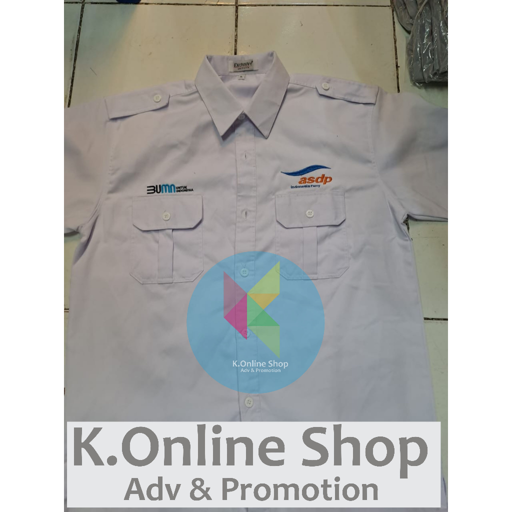 kemeja bumn asdp seragam bumn asdp baju bumn asdp lengan pendek