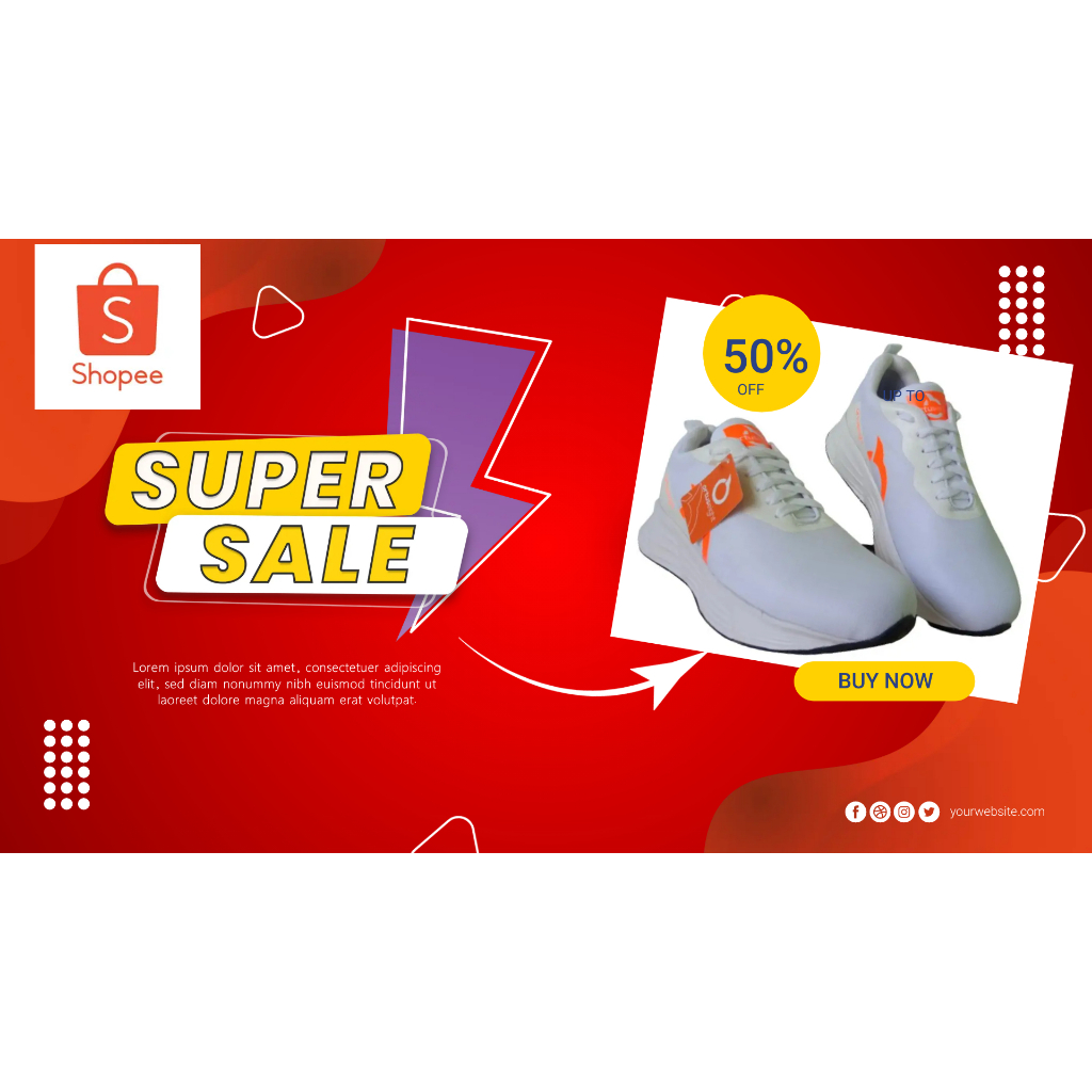 Ortuseight Hyperblast Sepatu Sneakers Lari Original Putih