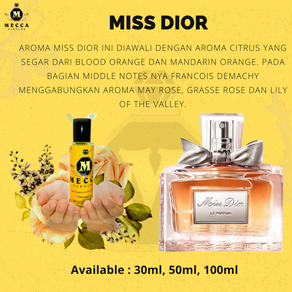 PARFUM INSPIRED MECCA PARFUME MISS DIOR (BUY 1 GET 1 PARFUM RANDOM)