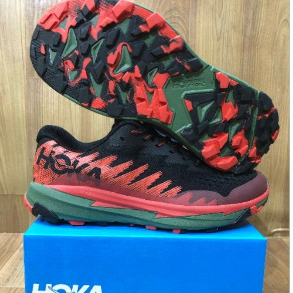 SEPATU OLAHRAGA RUNNING PRIA HOKA TORRENT 3 BLACK RED