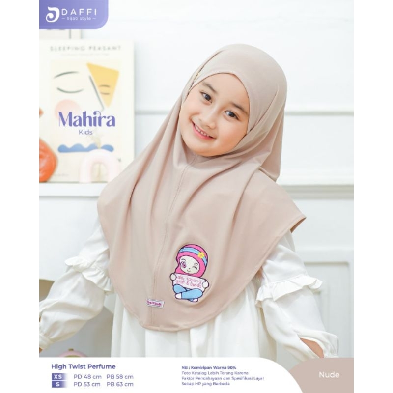 Daffi Hijab Anak Mahira Kids Terbaru Ori Jilbab Bergo Instan Anak Tk Sd Jersey Premium Tali Belakang