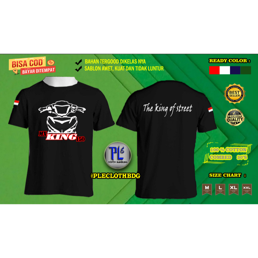 KAOS BAJU PRIA WANITA KAOS BAJU MOTOR MX KING KAOS KEREN BAJU BAGUS KAOS YAMAHA MX KING 150 BAJU MUR