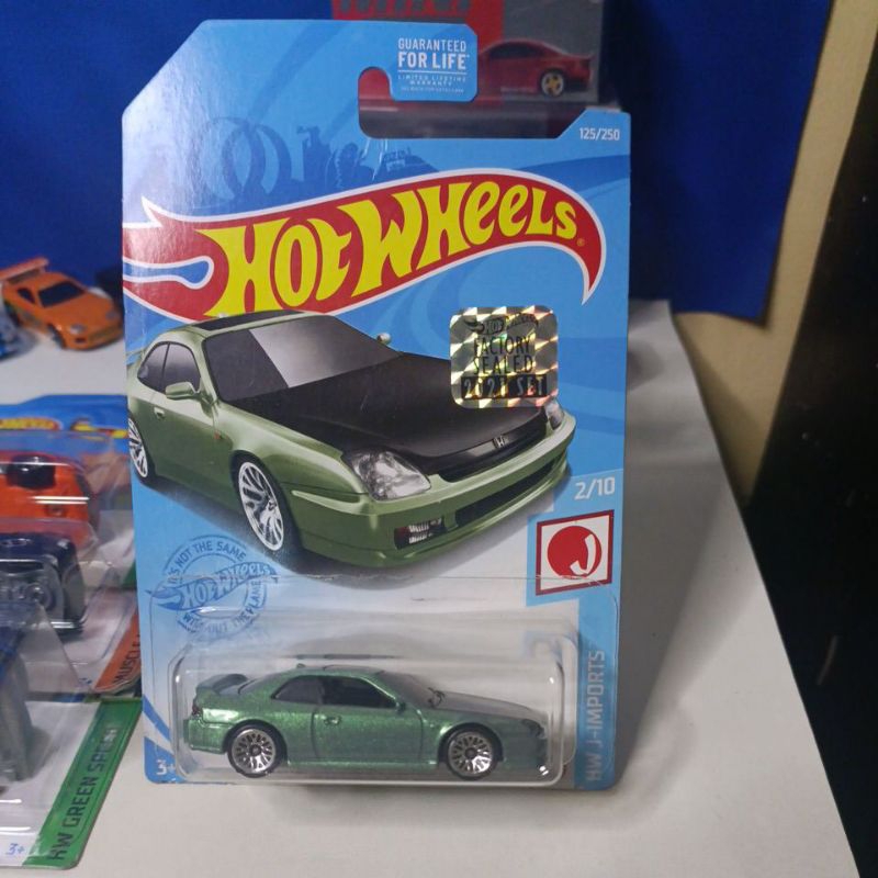 Hot Wheels Honda Prelude Hijau EXCLUSIVE Color FS RESEALED (Segel Ulang)