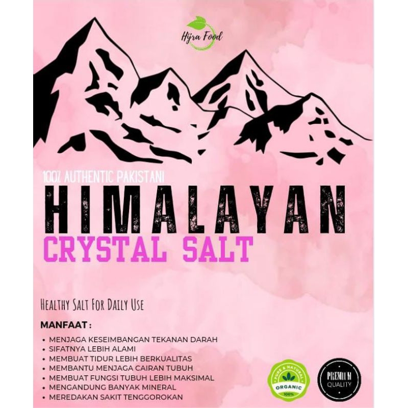 

Hijra Food Garam Himalaya Asli Pakistan Himalaya Salt 500g