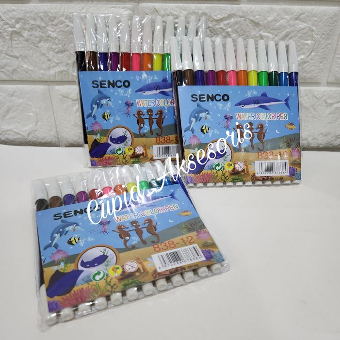 

SPIDOL / PENSIL MARKER WARNA WARNI COLORFUL SENCO 12 WARNA