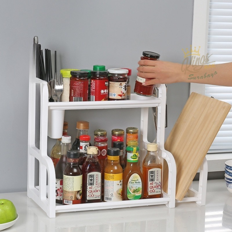 Terbaru Rak Bumbu Dapur Serbaguna Plastik Rak Bumbu Wastafel Rak Botol Rak Penyimpanan Bumbu Dapur