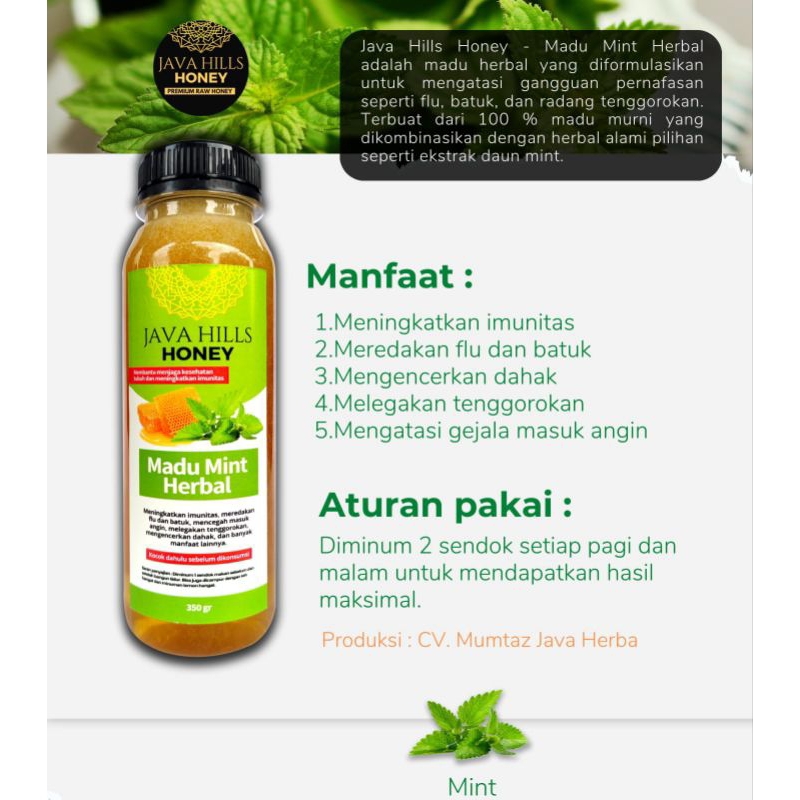 

Madu Premium Java Hills Herbal Mint