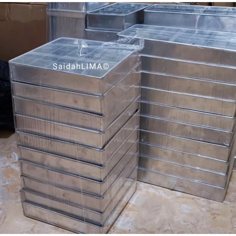 Loyang Kue Brownies Sekat 30x10 28x12 22x10 20x20 - Cetakan 30 21 18 25 Skat Lubang Alumunium Tebal