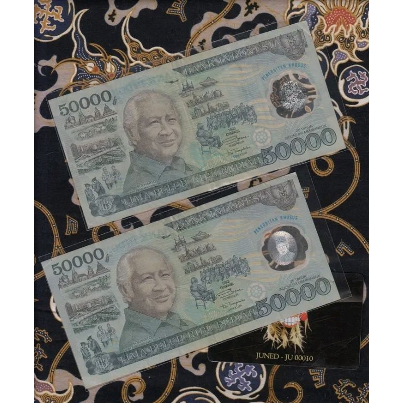 UANG KUNO SOEHARTO 50000 RUPIAH POLIMER TAHUN 1993